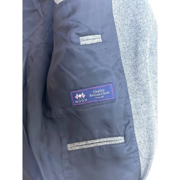 NWT J. Crew Ludlow Blazer Men’s 38R Gray Wool Moon Yorkshire Suede Patches READ - Picture 4 of 16